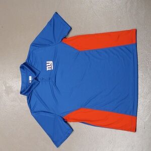 NFL TEAM APPAREL, NY GIANTS, BLUE AND RED SHORTSLEEVE POLO SHIRT